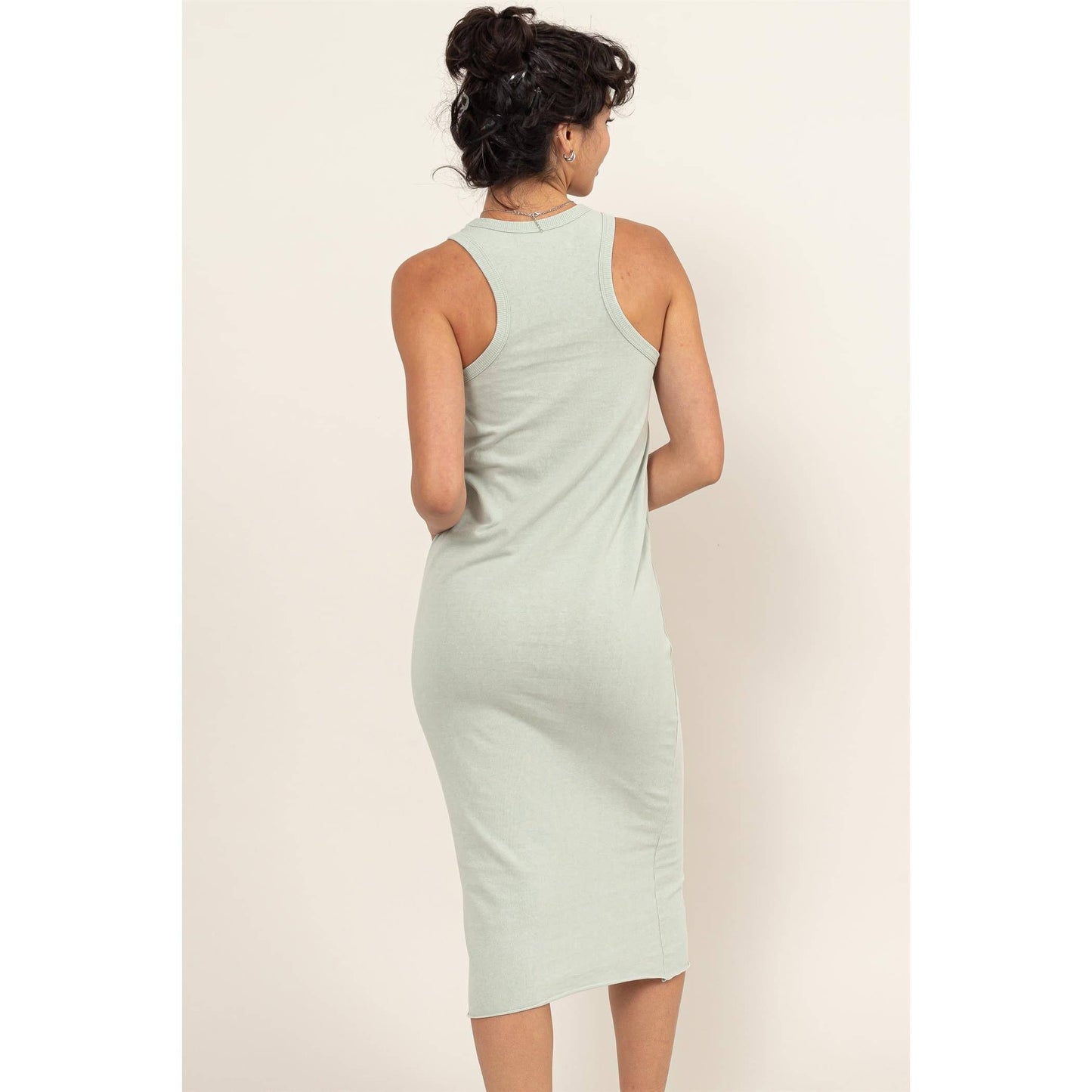 Sleeveless Shift Midi Dress - Mint