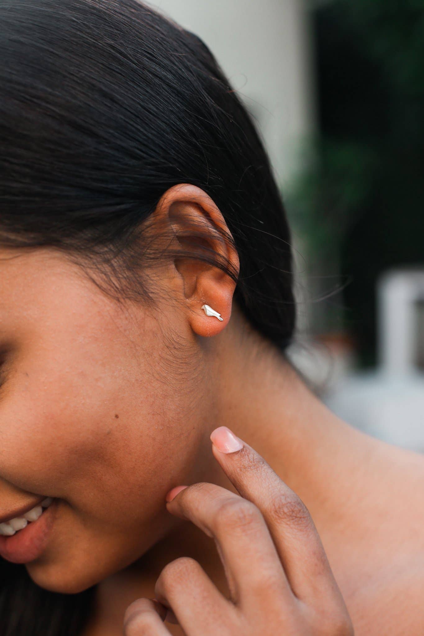 New Moon Silver Earrings - TROUBLES FLY/BIRD