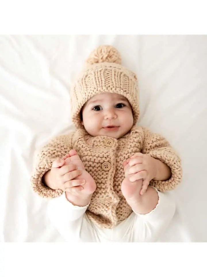 Garter Stitch Beanie in Three Color Choices