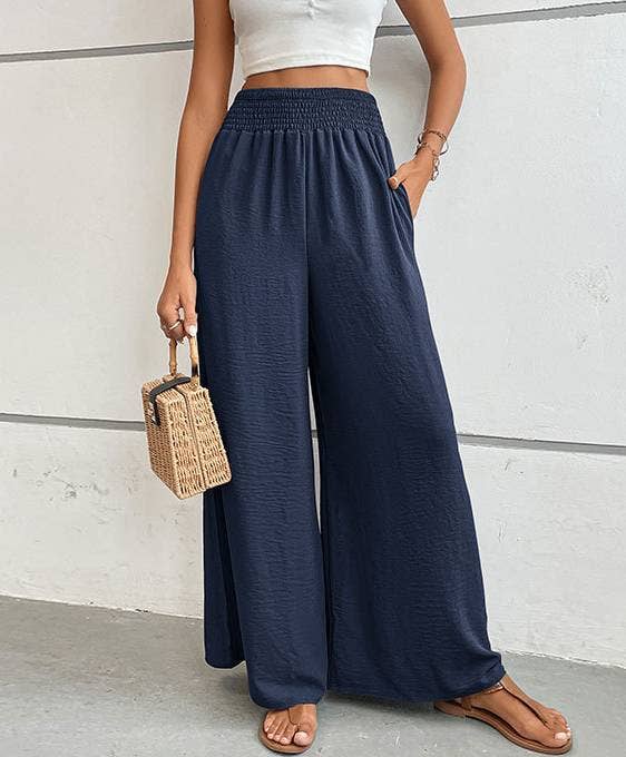 Simple Flared Wide-Leg Pants