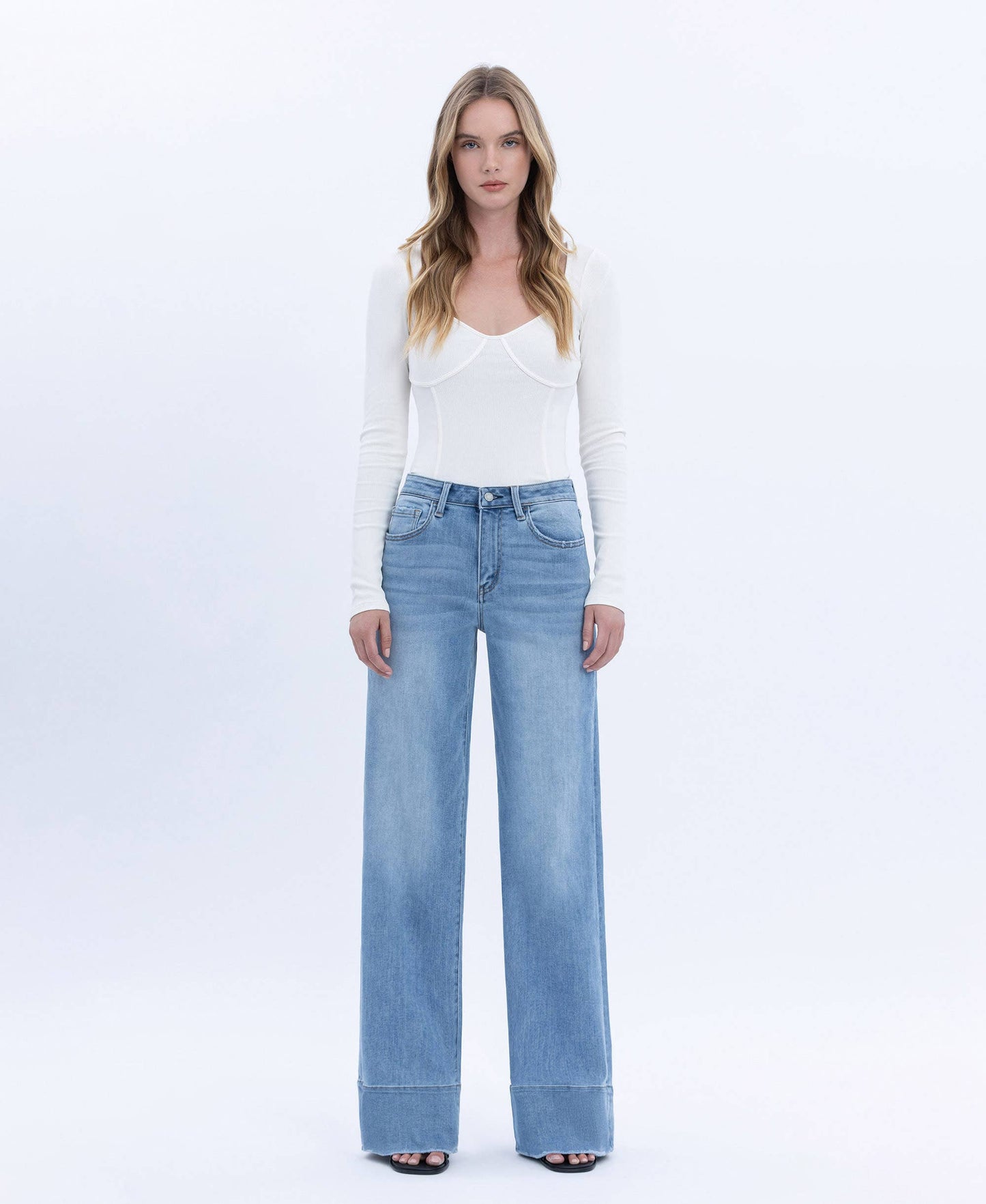 High Rise Wide A Line Jean