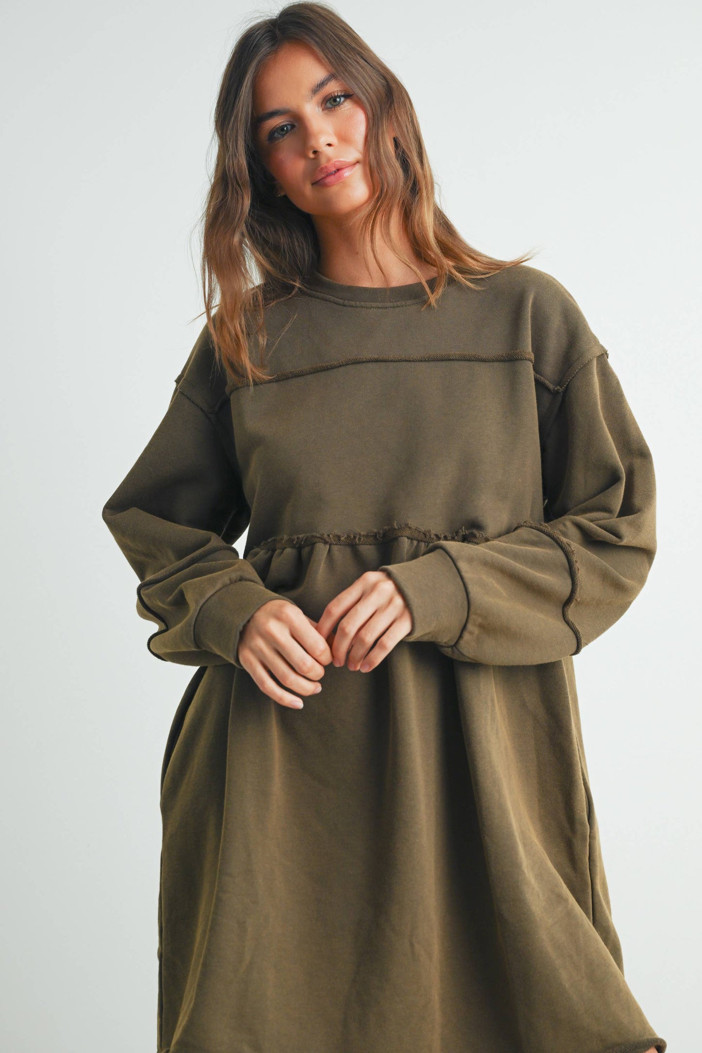 Full Sleeve Mini Dress - Navy