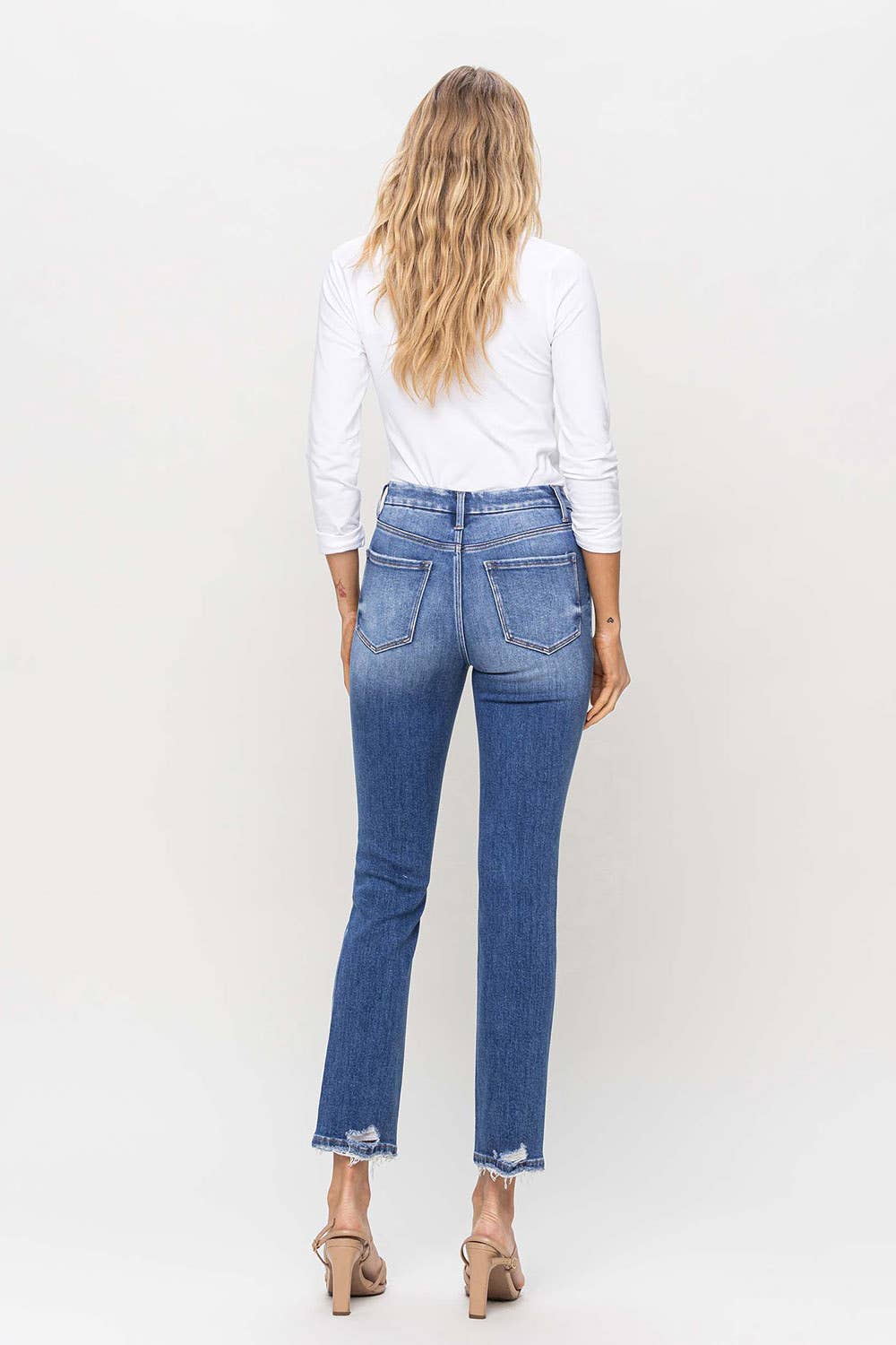 High Rise Slim Straight Jean