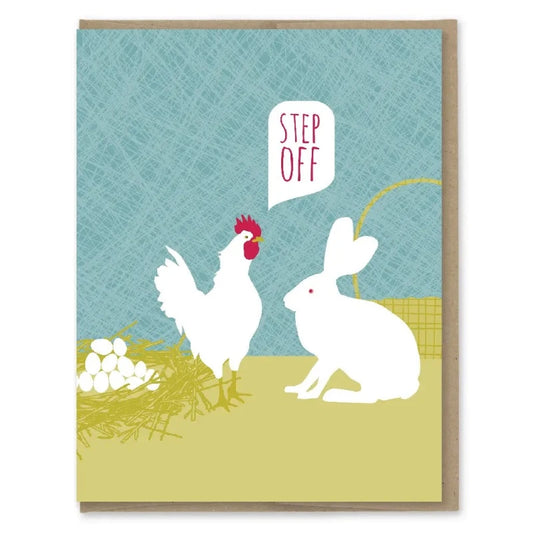 Step Off Chicken Easter Card