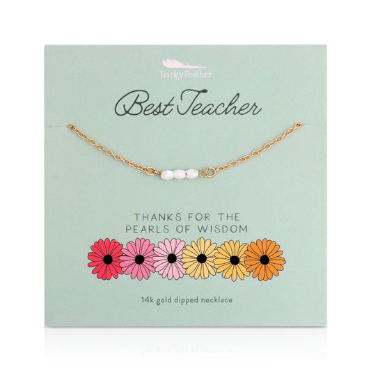 Spring Celebrations Necklace - TEACHER - Pearl
