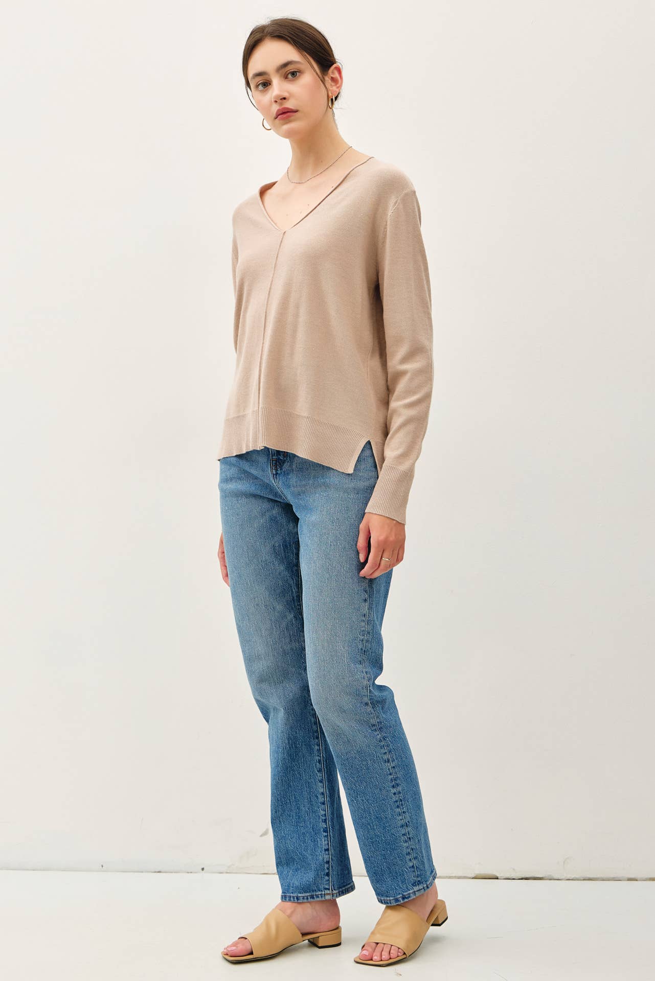 Light Weight V- Neck Sweater