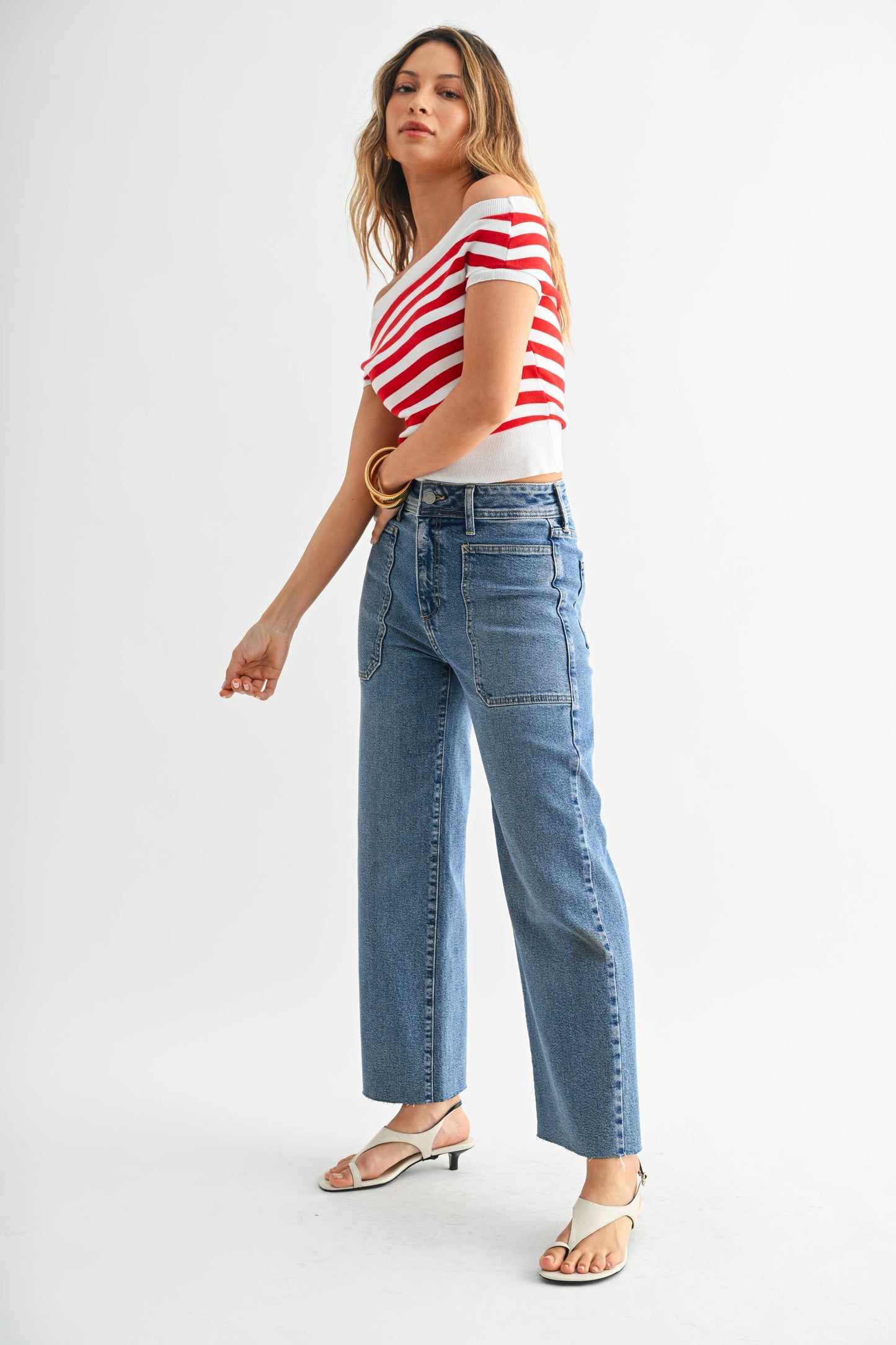 Utility Wide Leg - Medium Wash
