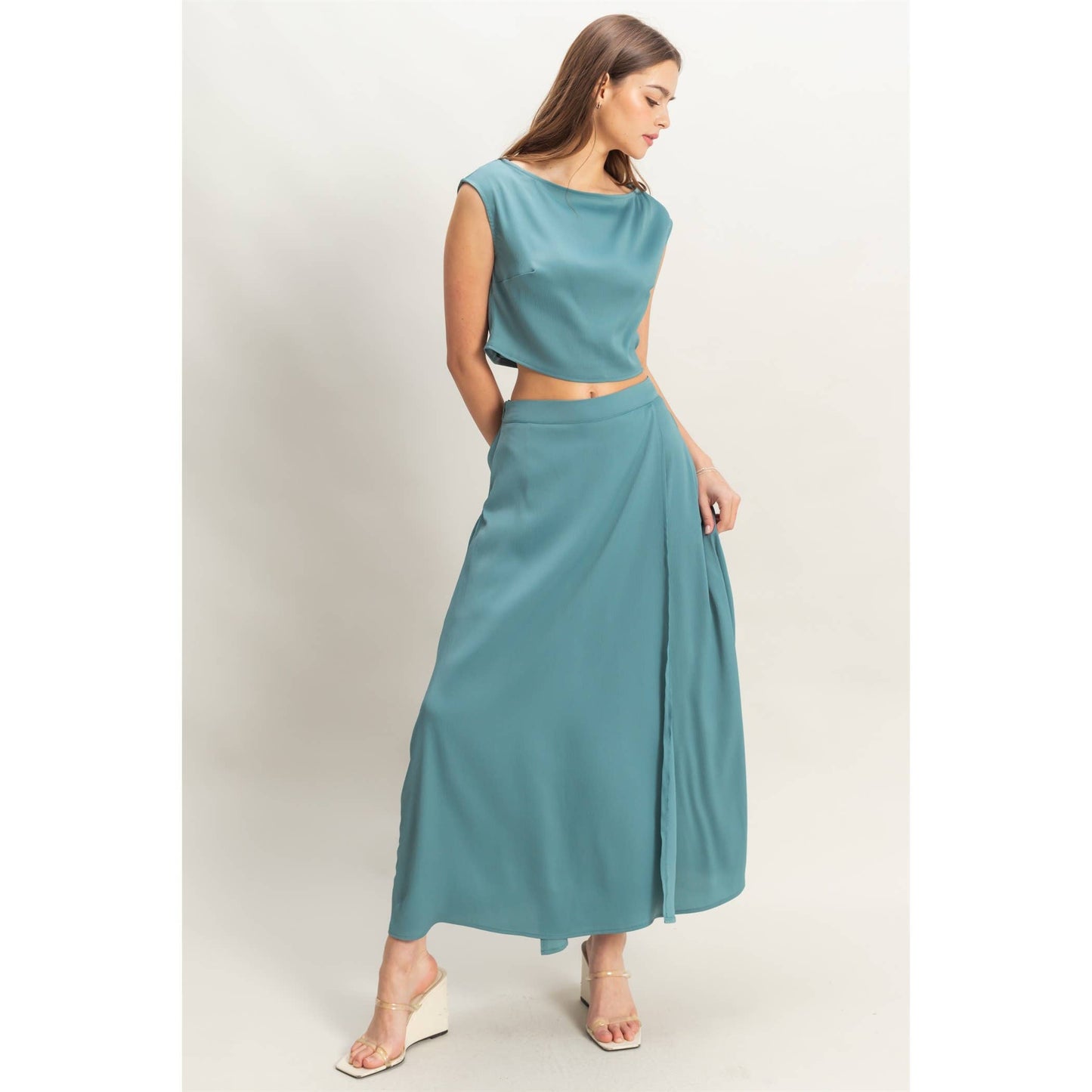 Sleeveless Top And Maxi Skirt Set