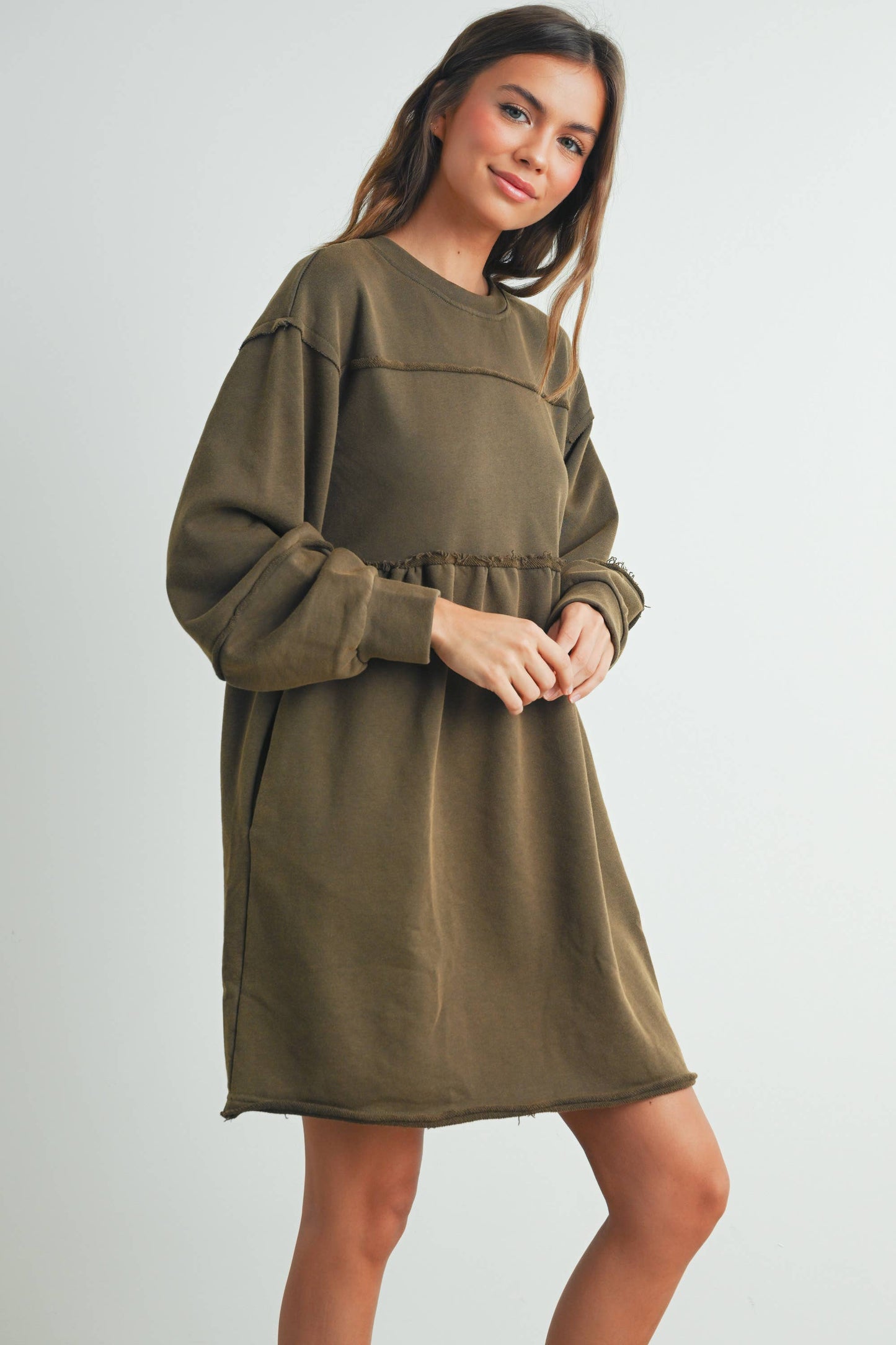 Full Sleeve Mini Dress - Navy