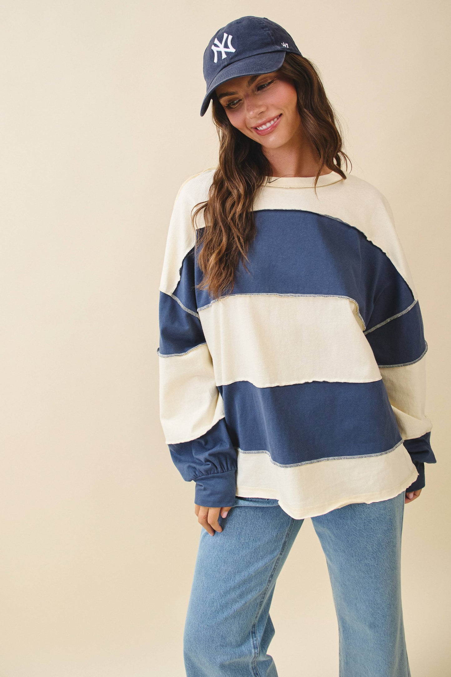 Rugby Long Sleeve Slouchy Top