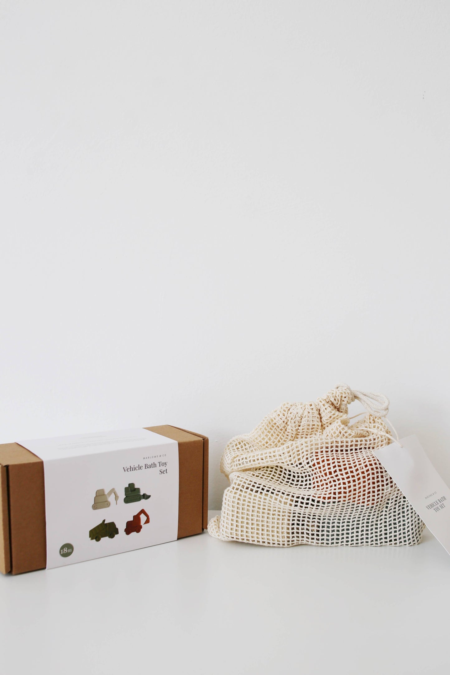 Construction Vehicle Mold Free Silicone Bath Toy Set