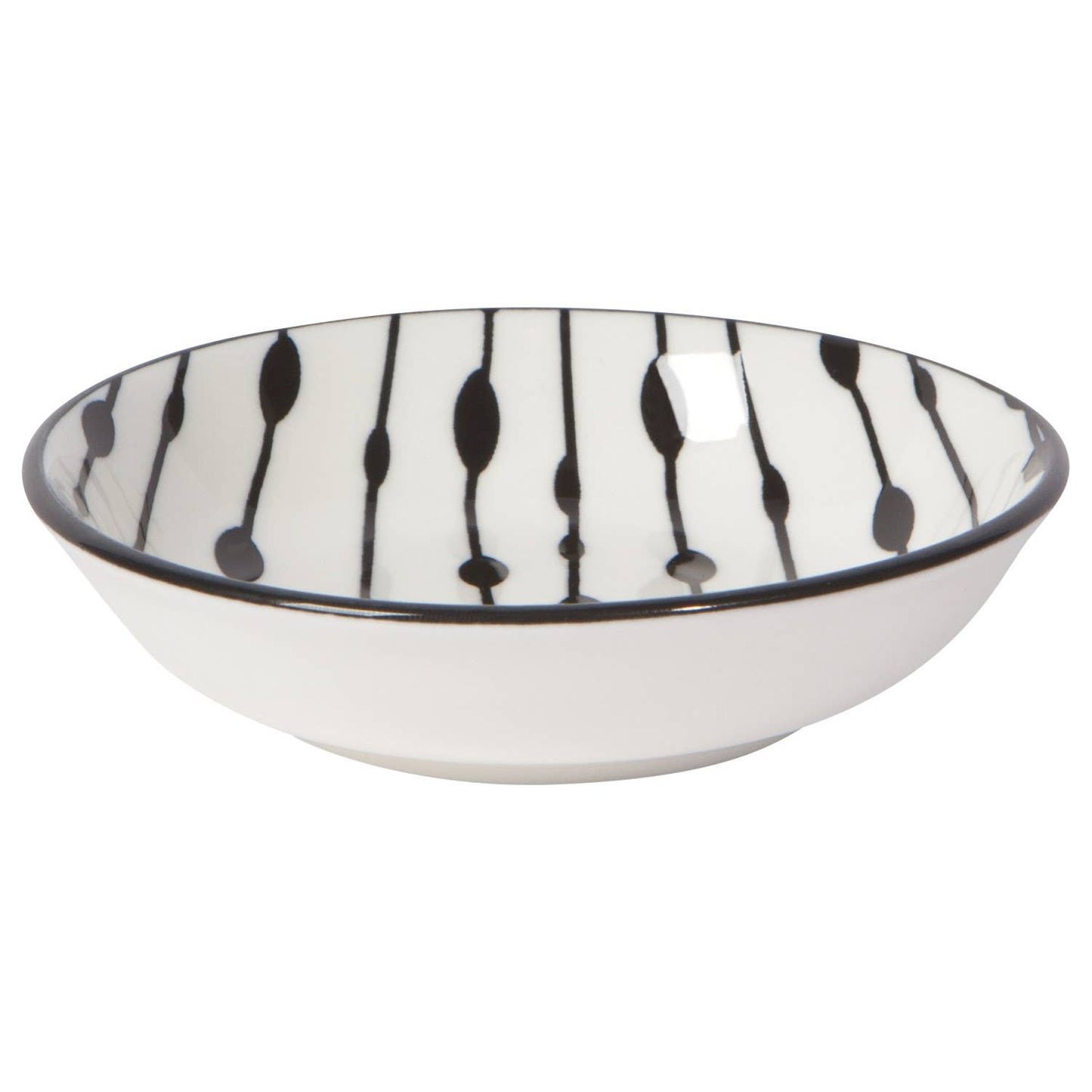 Bits and Dots Black and White Pinch Bowls Set of 6