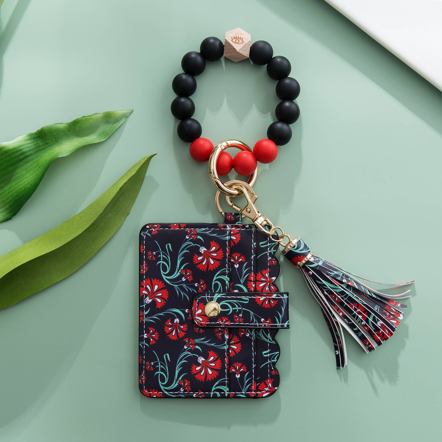 Silicone Wristlet Wallet Keychain/Card Holder Case