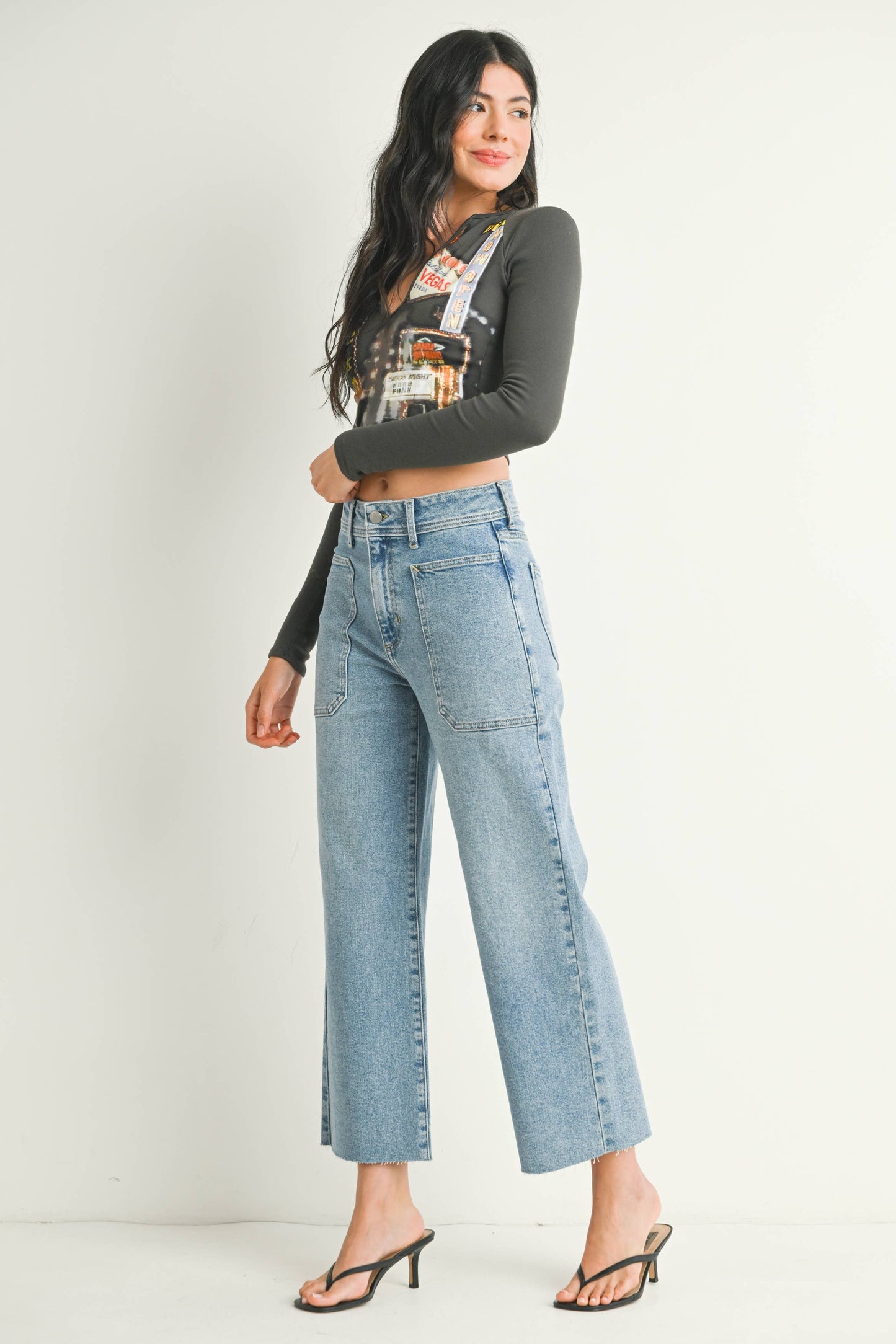 Utility Wide Leg - Light Denim