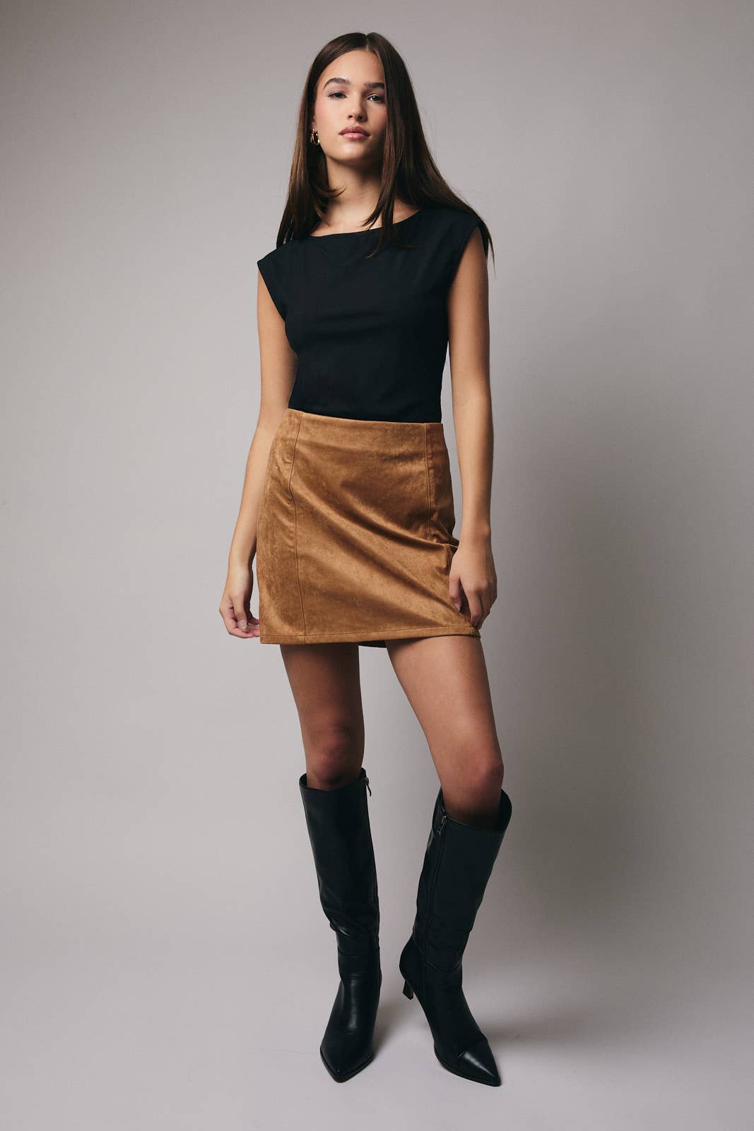 Suede Feel Mini Skirt