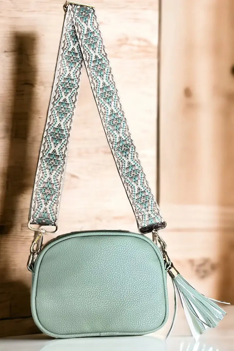 Kids (or Adults) Crossbody w/guitar strap - Sage Green