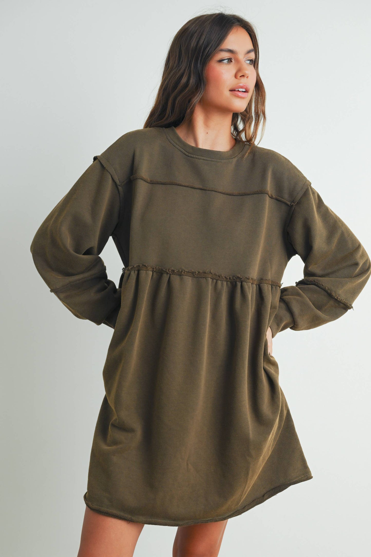Full Sleeve Mini Dress - Navy