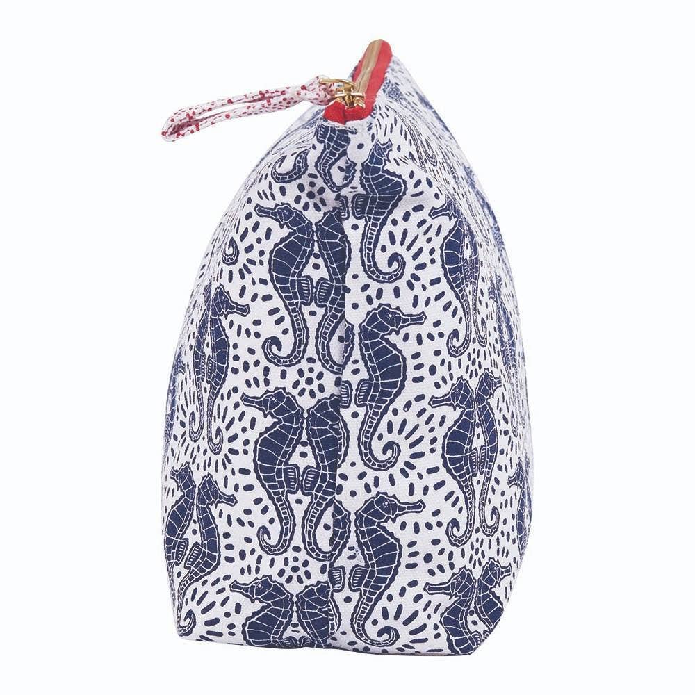 Seahorse Large Canvas Pouch