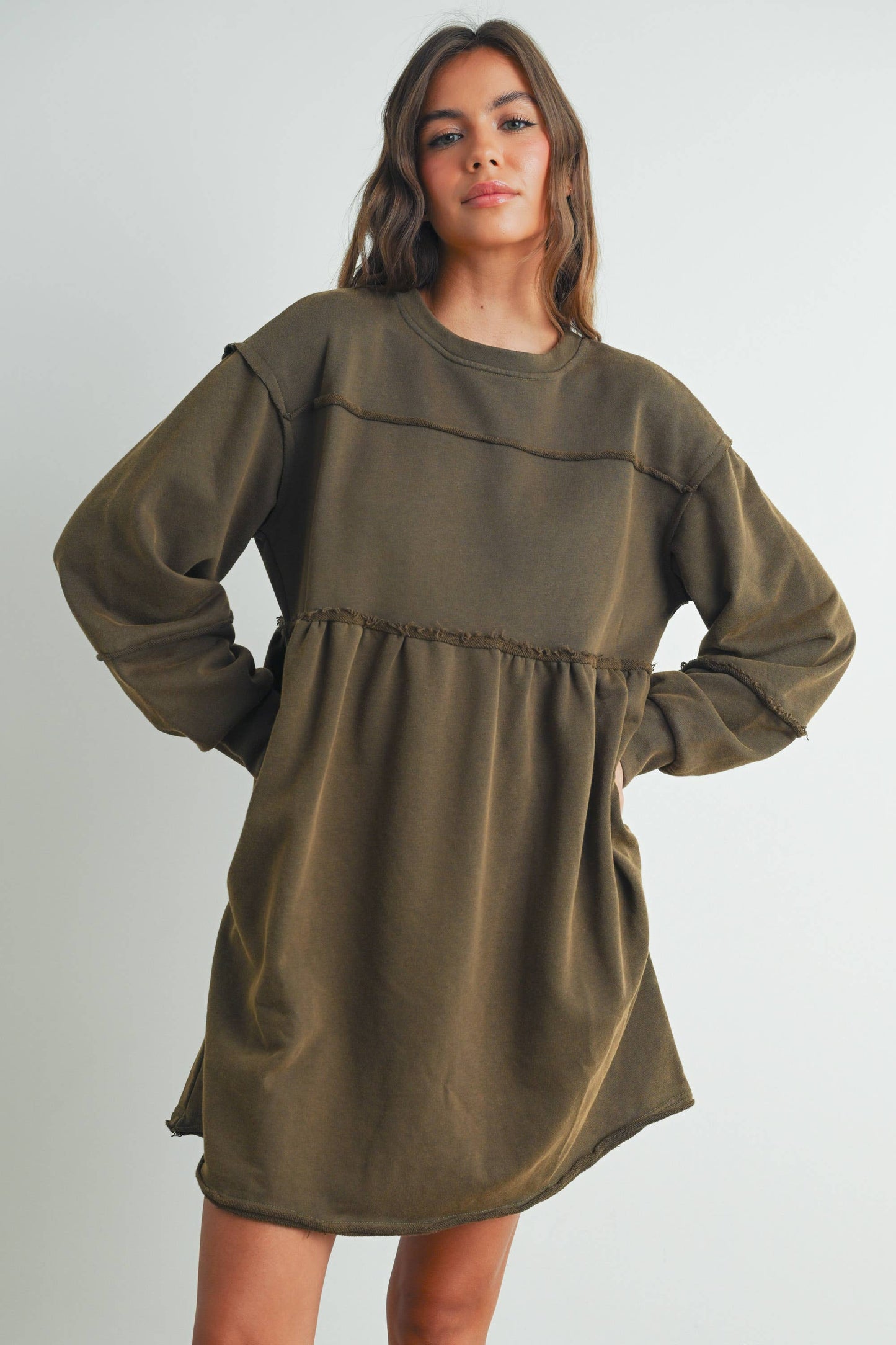 Full Sleeve Mini Dress - Navy