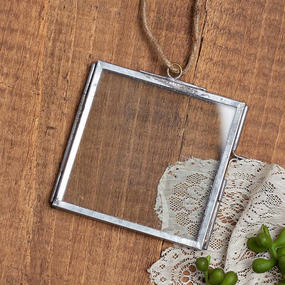 2-7/8" Glass Frame Ornament