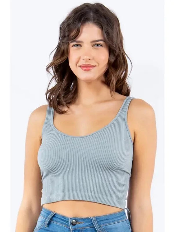 Ribbed Tank Top- Bearing Sea
