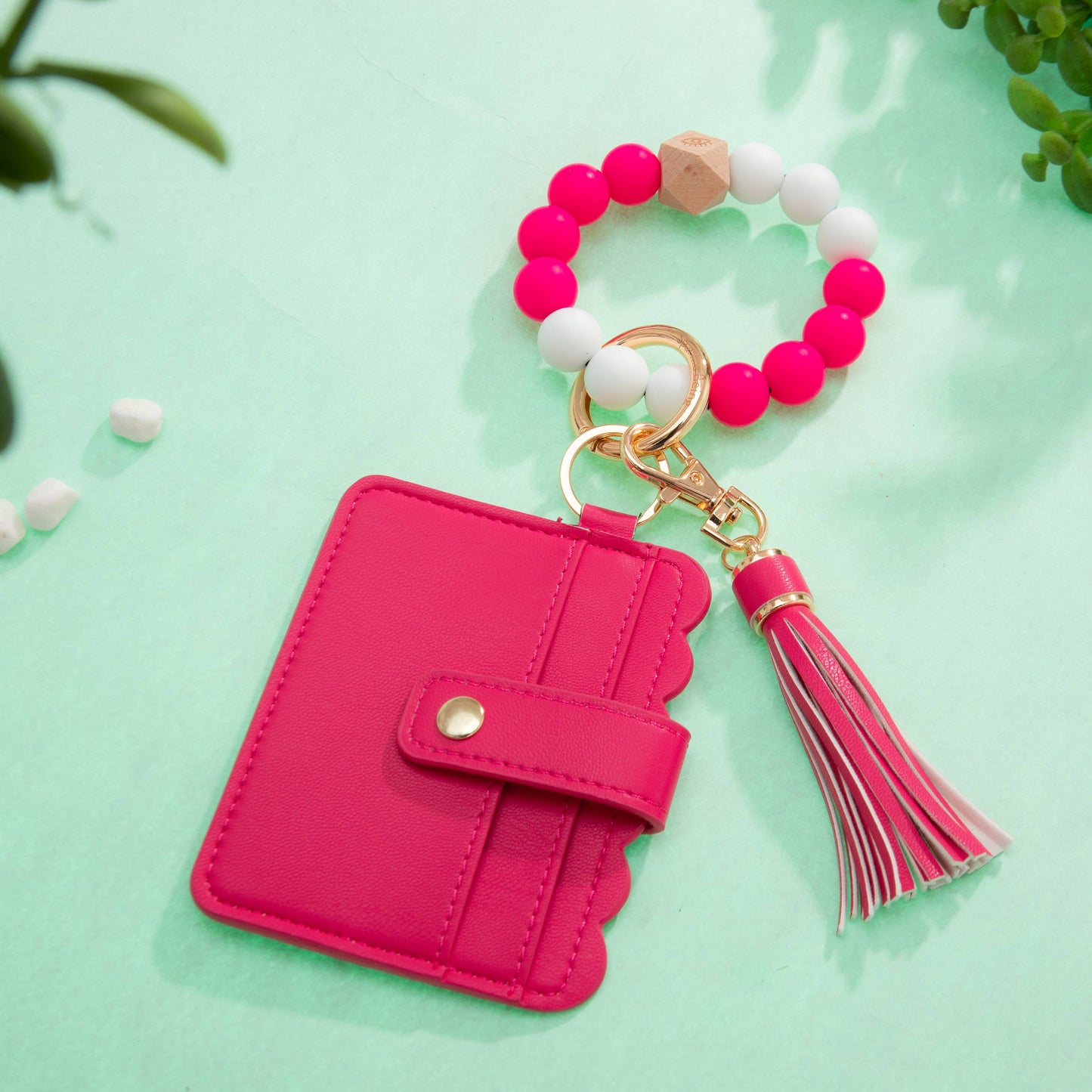 Silicone Wristlet Wallet Keychain/Card Holder Case