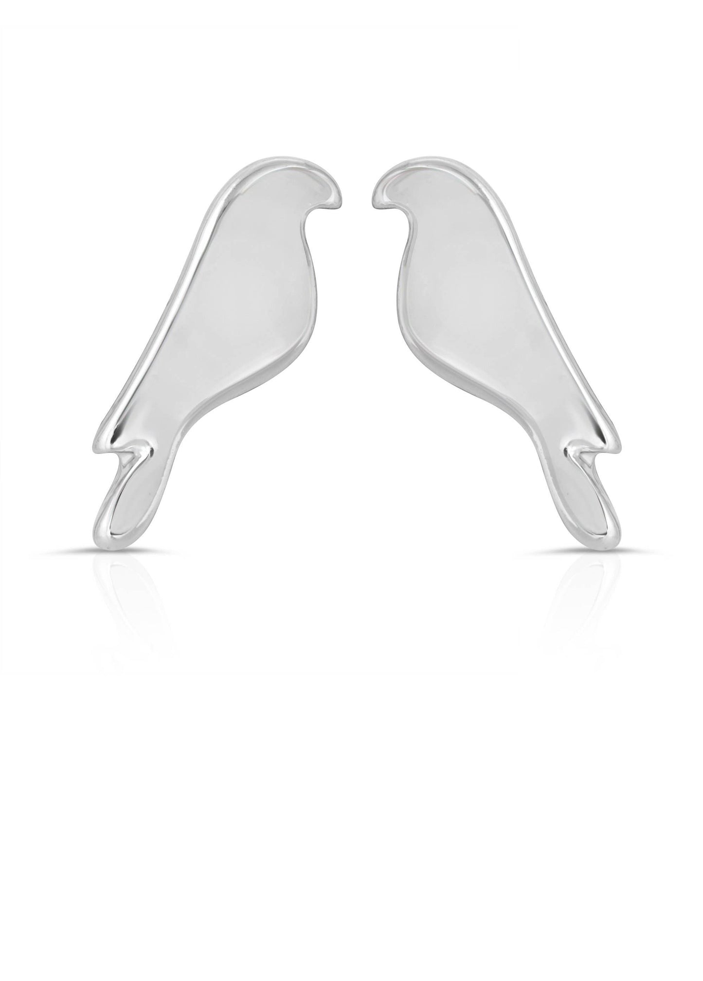 New Moon Silver Earrings - TROUBLES FLY/BIRD