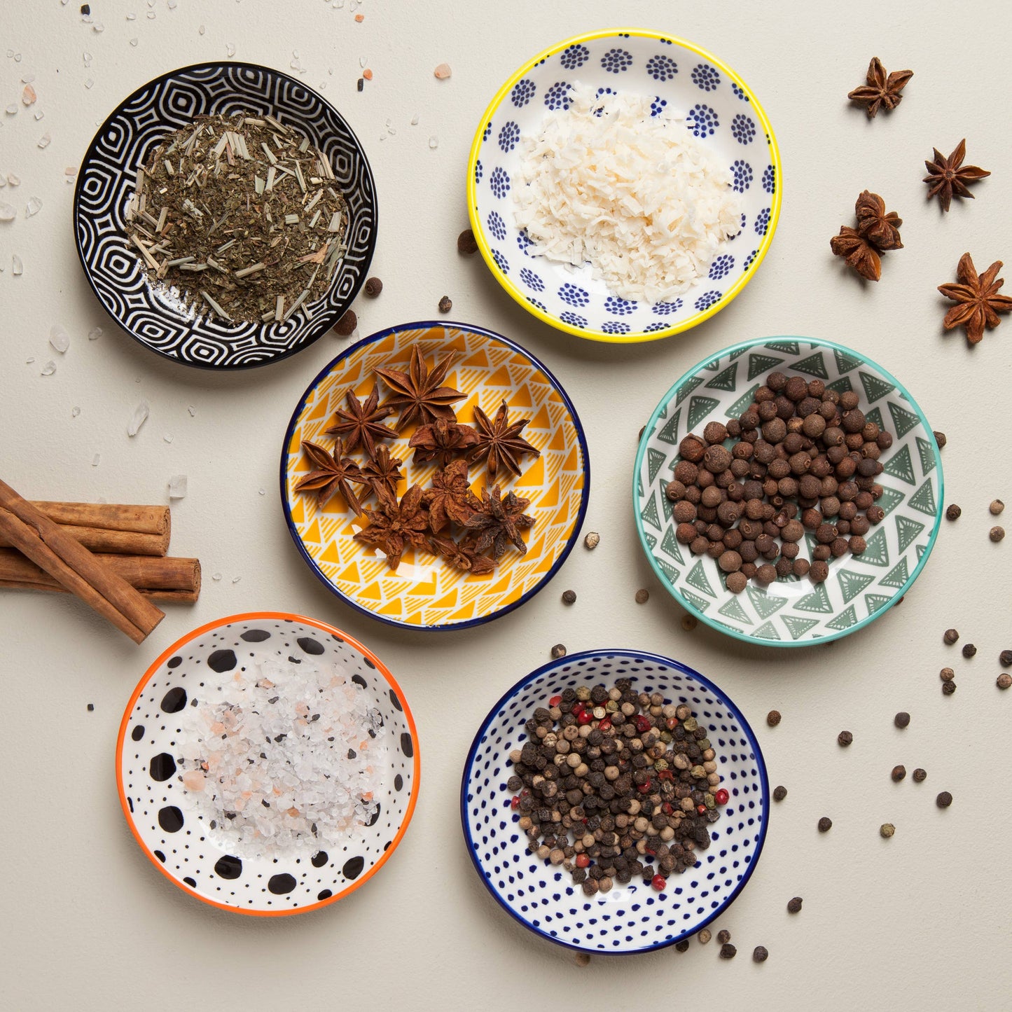 Bits & Dots Multi-Color Pinch Bowls