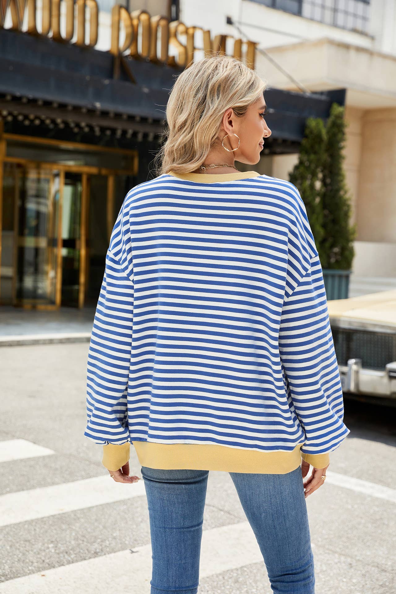 Striped Long Sleeve w/ Color Pop