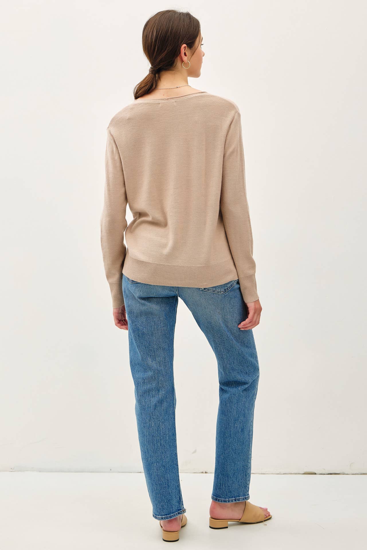 Light Weight V- Neck Sweater