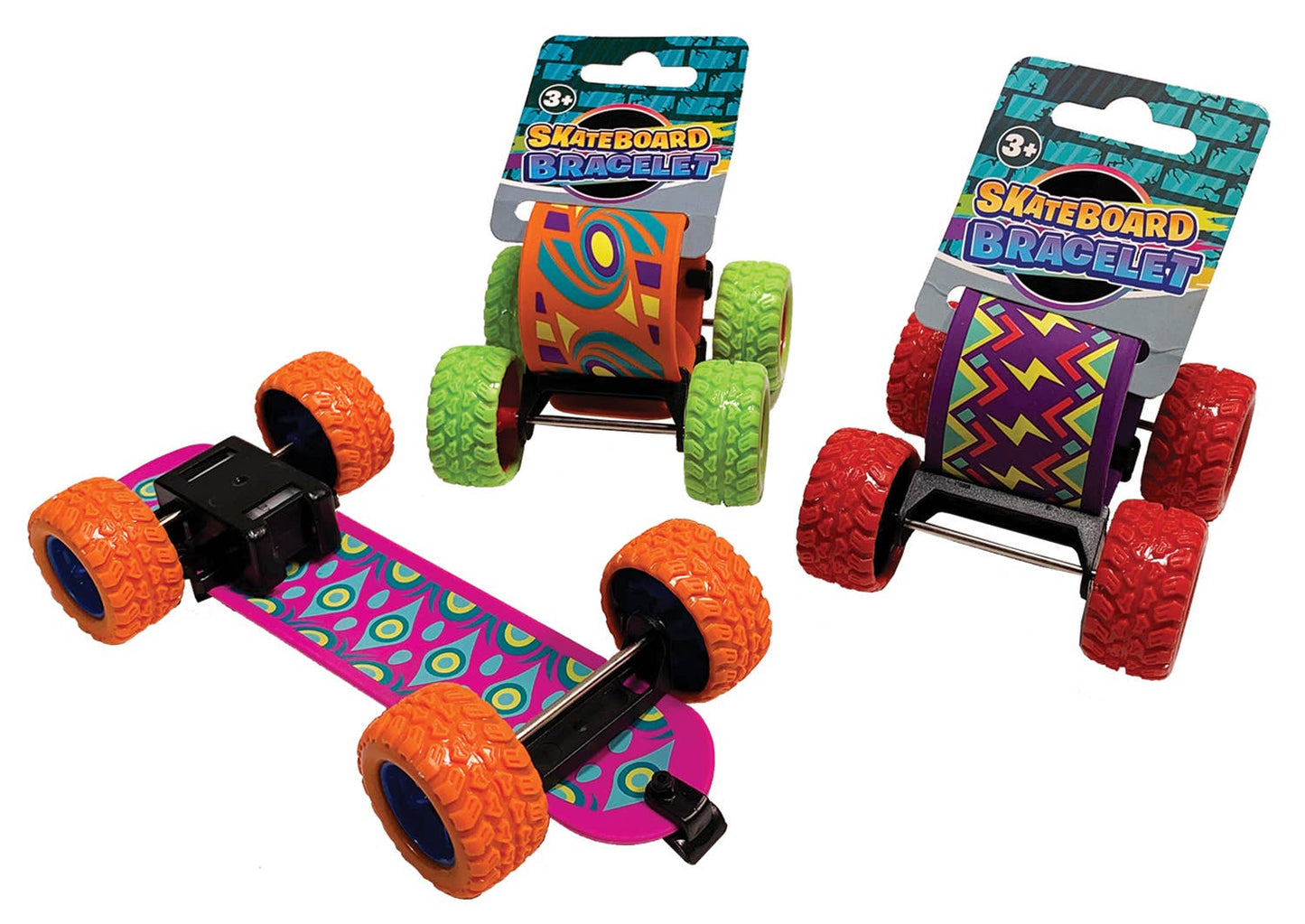 Skateboard Pull Back Slap Bracelet