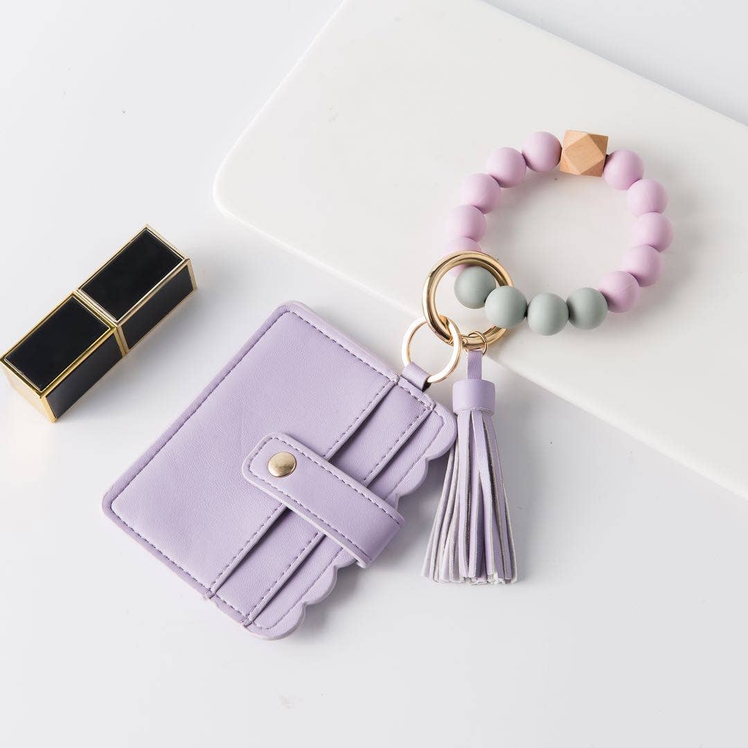Silicone Wristlet Wallet Keychain