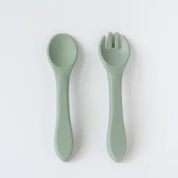 Silicone Spoon and Fork Set Toddler