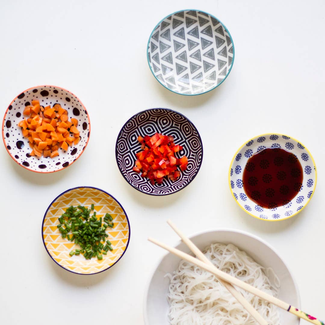 Bits & Dots Multi-Color Pinch Bowls