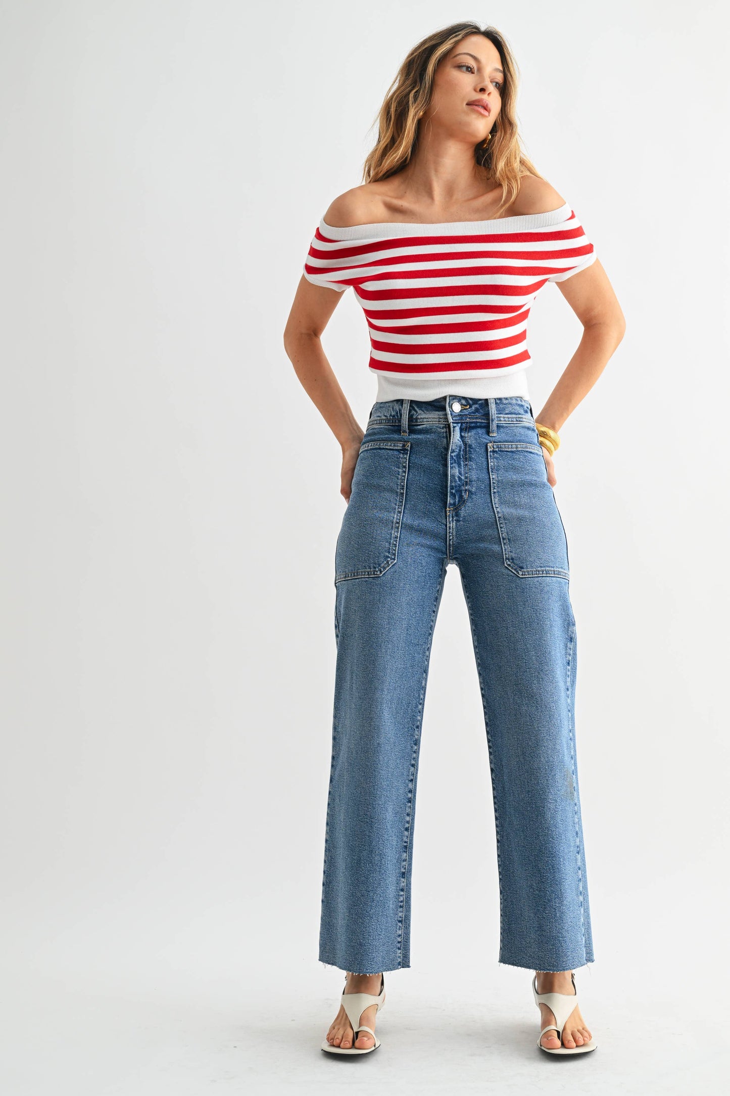 Utility Wide Leg - Medium Wash