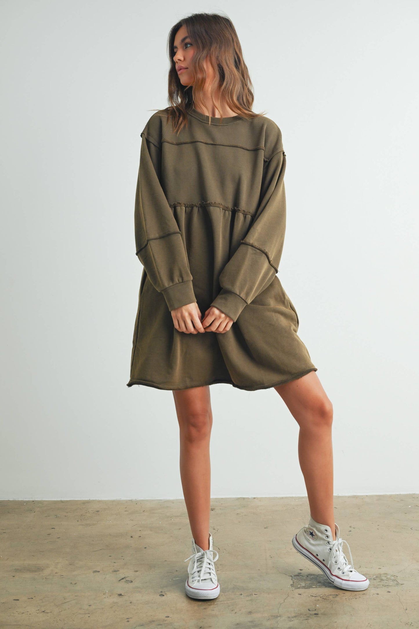 Full Sleeve Mini Dress - Navy