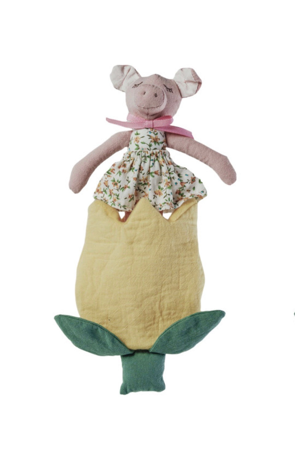 Plush Animal w/ Flower Shaped Pocket - 3 Styles