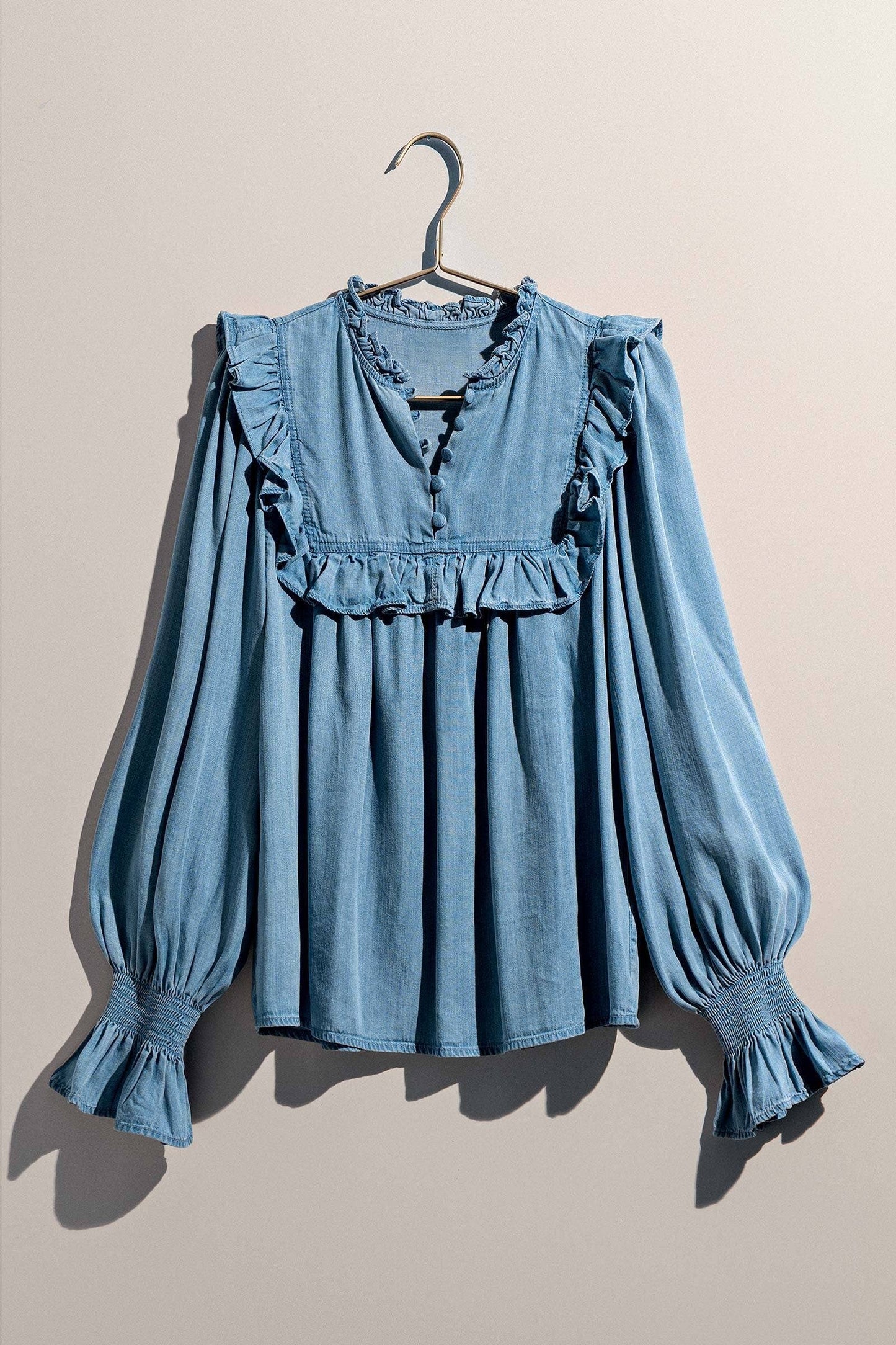 Smocked Sleeve Blouse