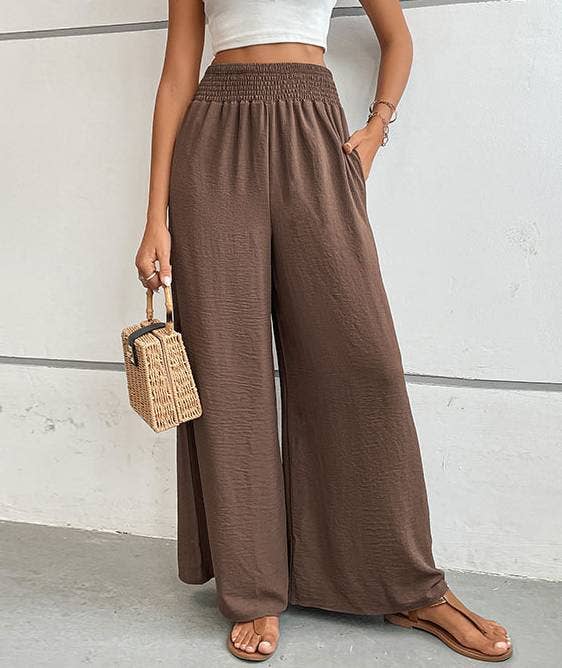 Simple Flared Wide-Leg Pants