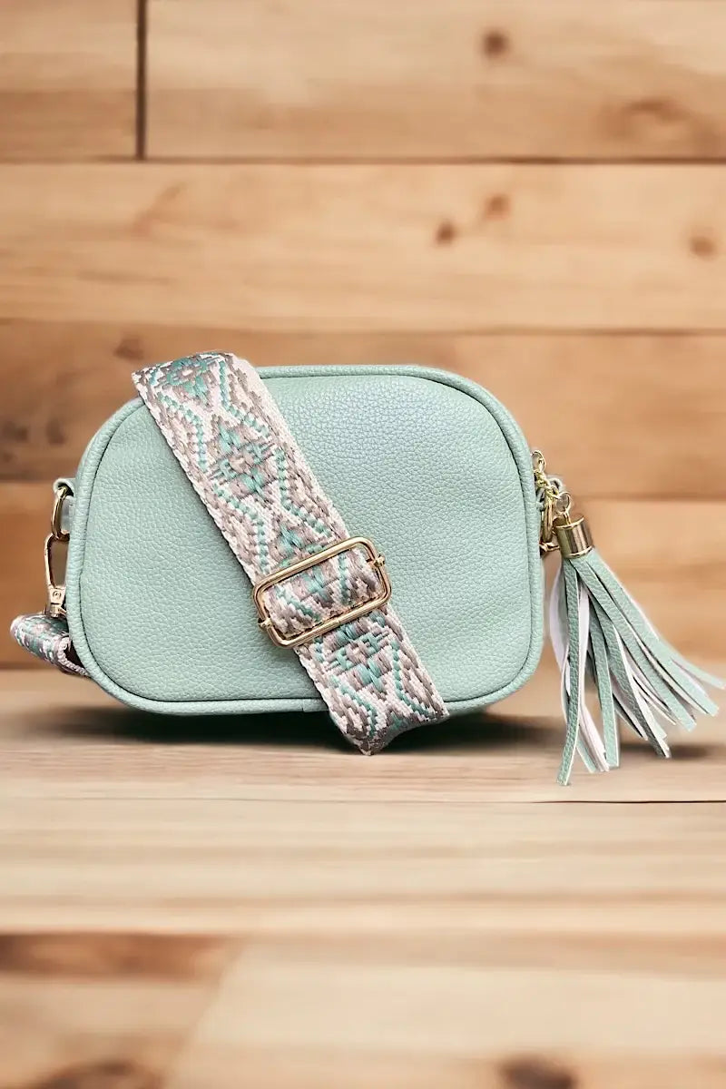 Kids (or Adults) Crossbody w/guitar strap - Sage Green