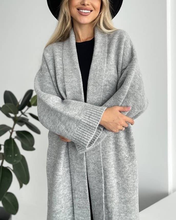 Open Front, Long Cardigan