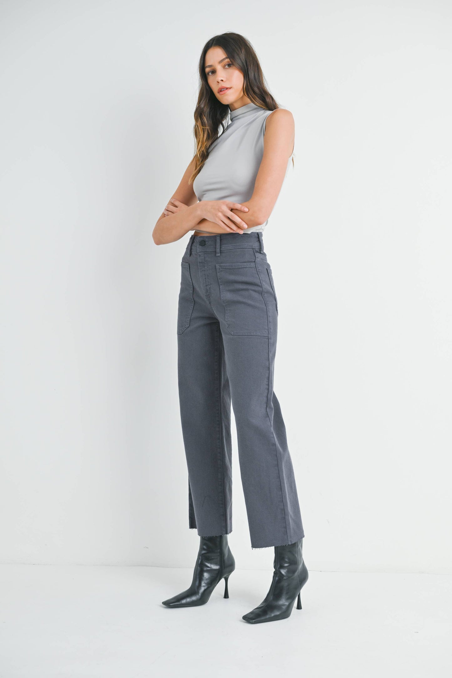 High Rise Utility Wide Leg