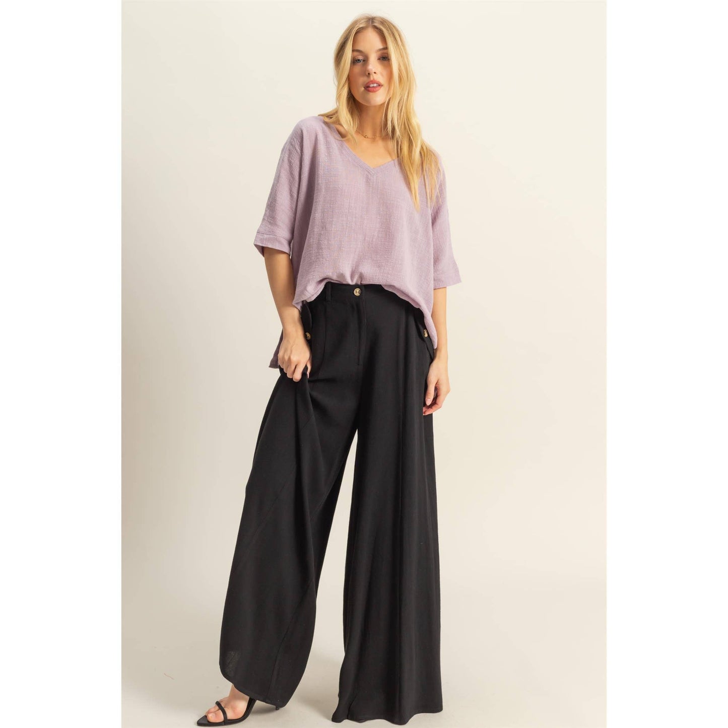 Oversized Cotton Top- Lavender