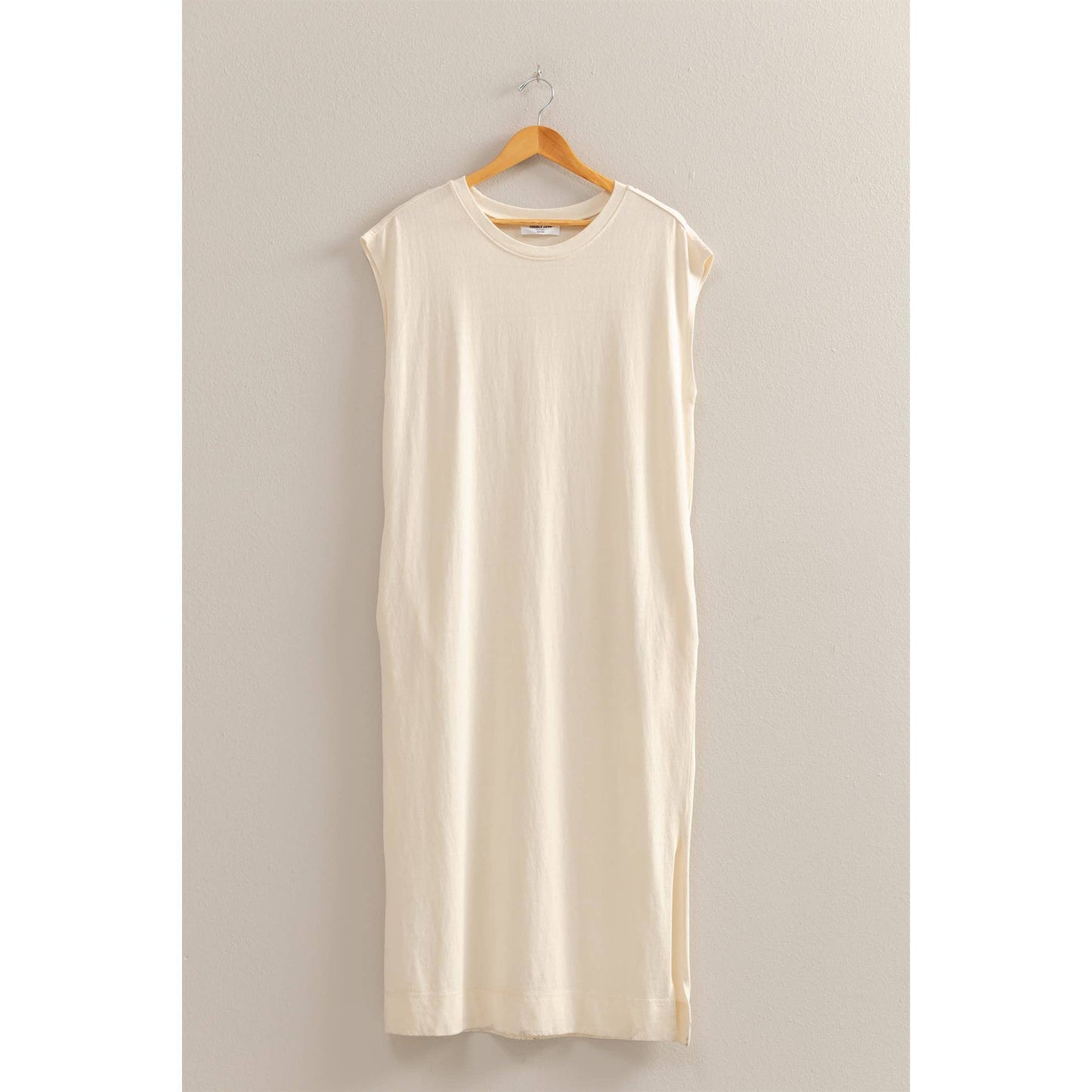 Casual Sleeveless Midi Dress With Pockets