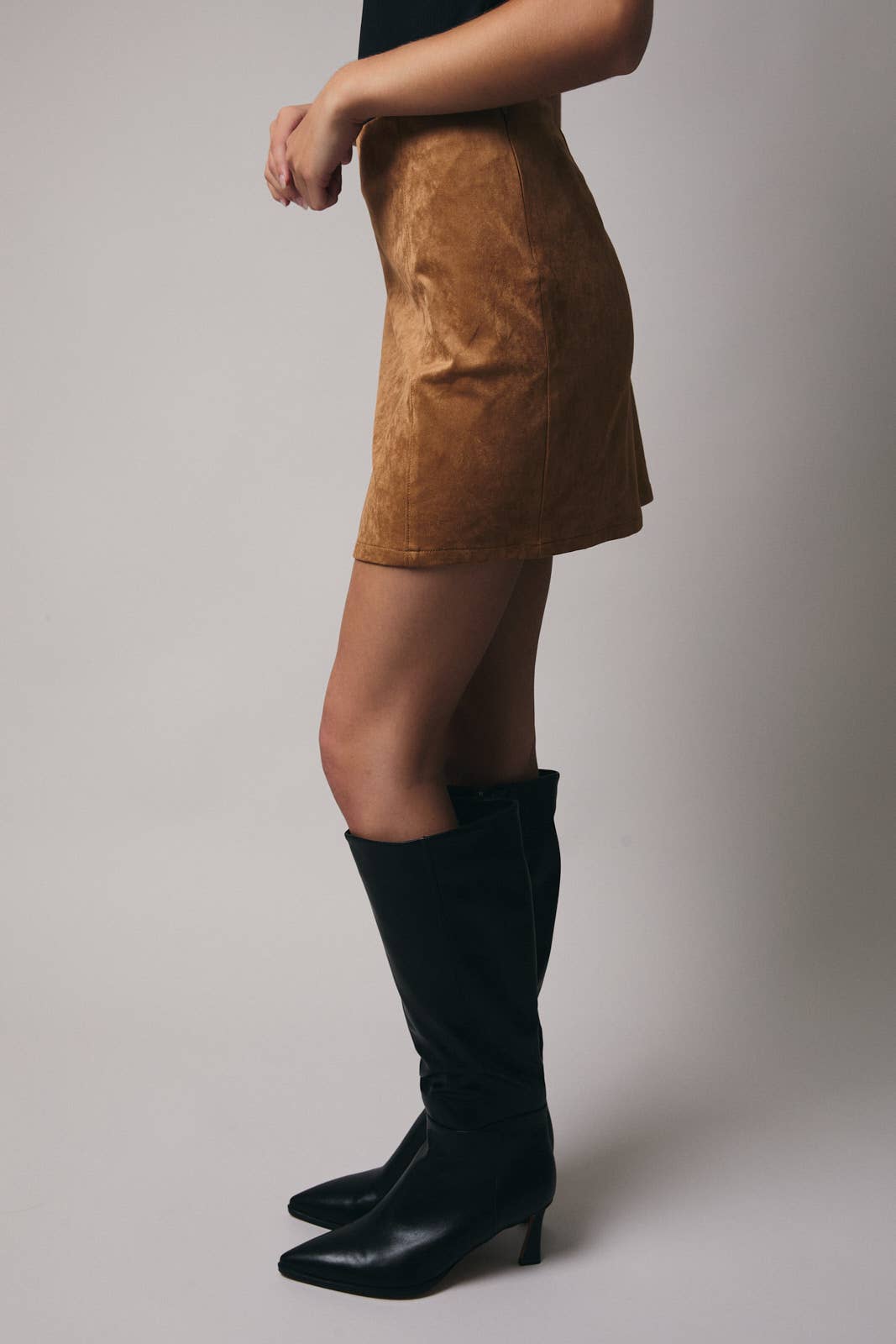 Suede Feel Mini Skirt