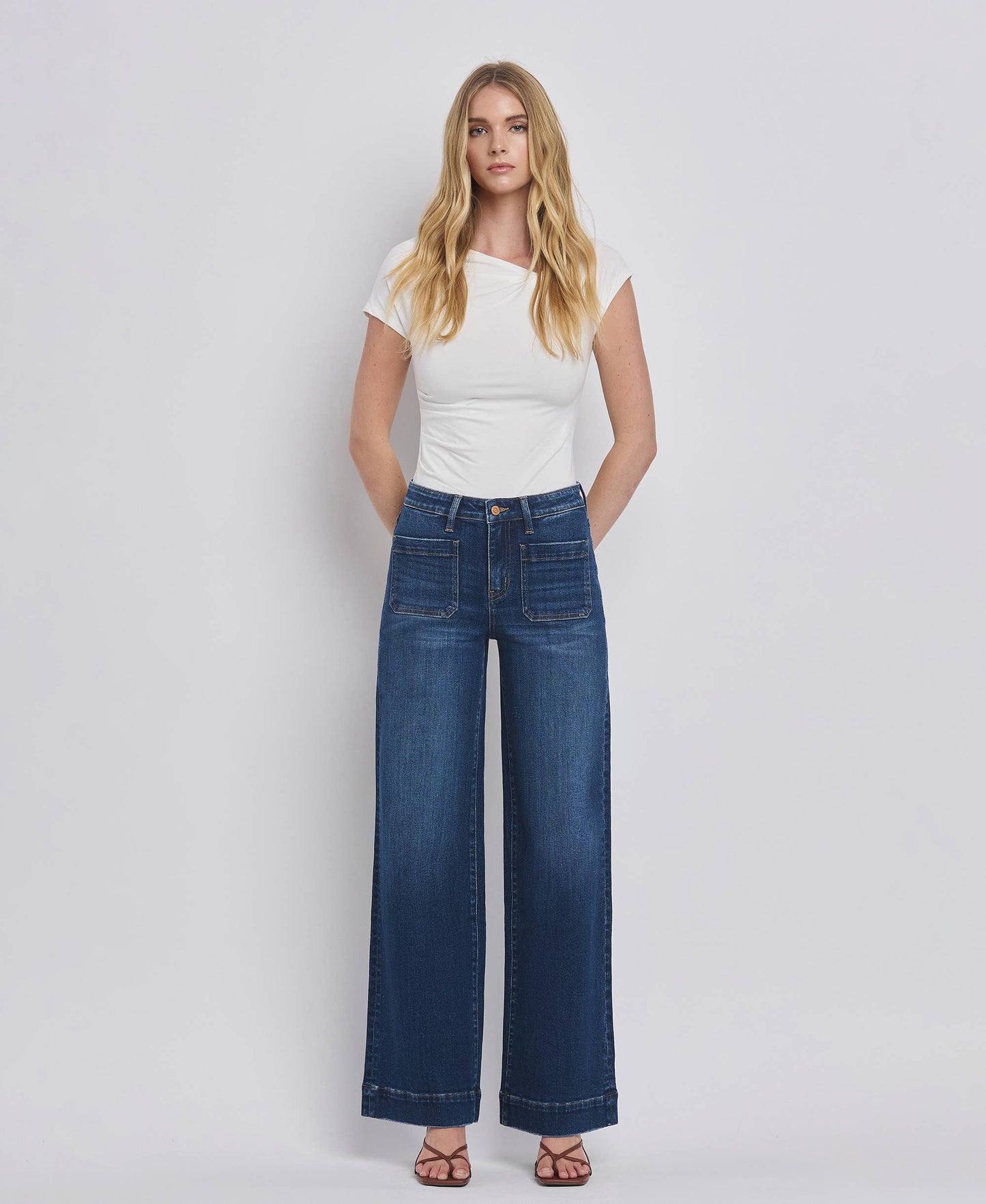 High Rise Wide Leg Jean