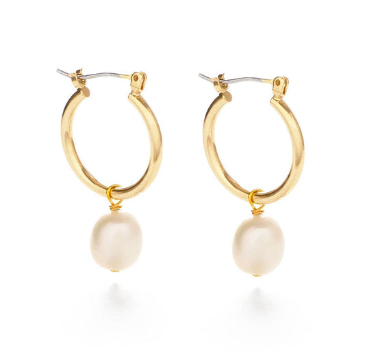 Pearl Hoop Earrings