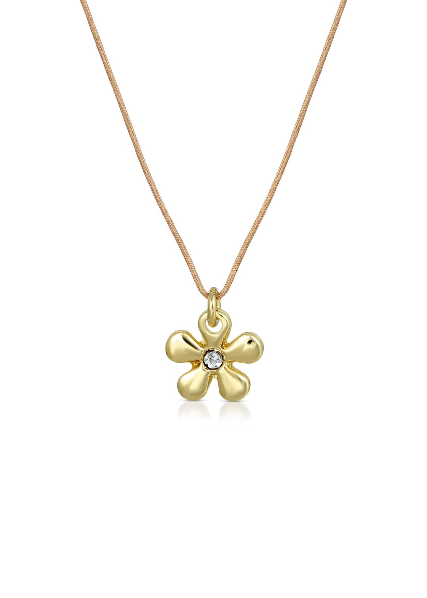 New Moon Gold Necklace - LET HOPE/FLOWER