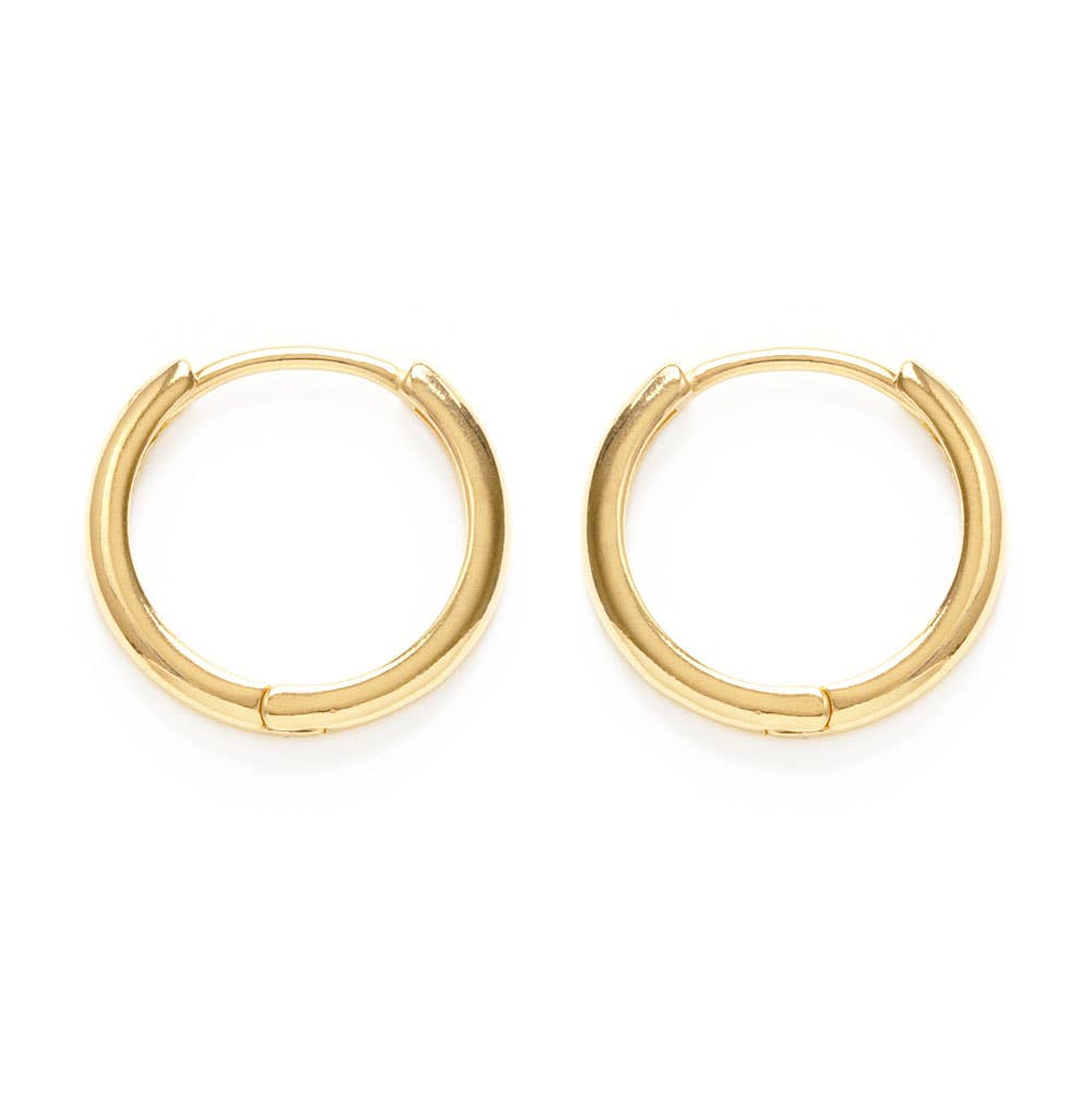 Simple 15mm Huggie Hoop