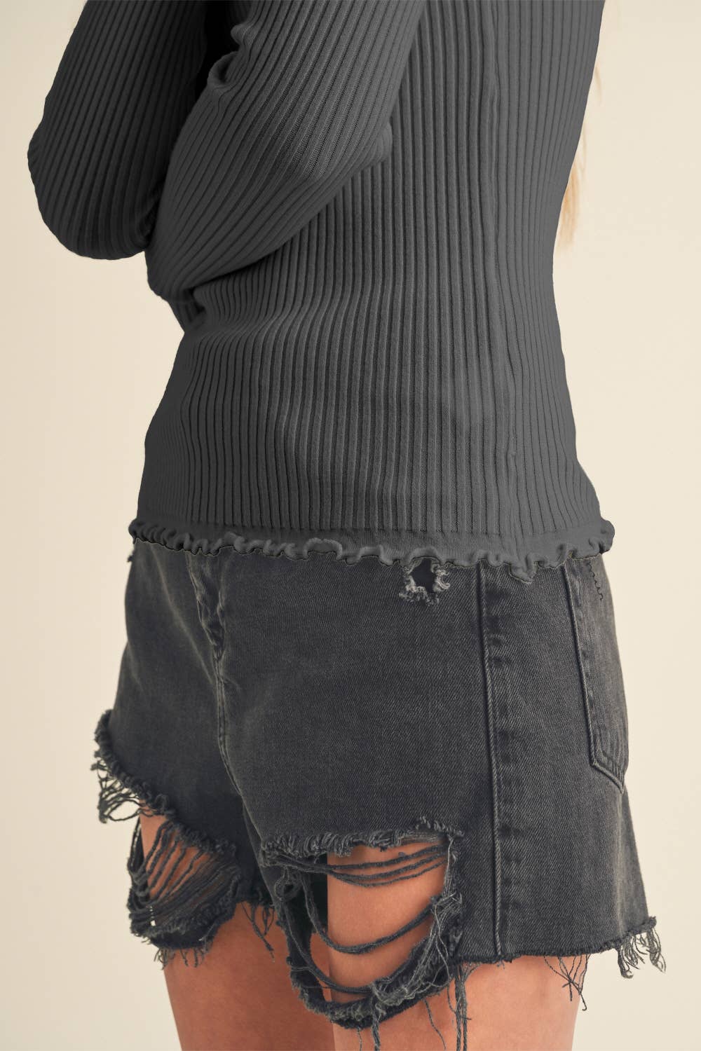 Adalie Top -Charcoal